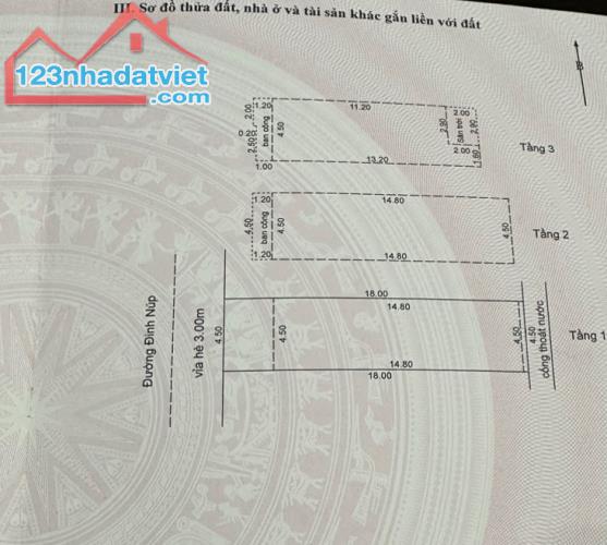 Bán nhà mặt phố 81m2, 4PN giá 5.2 Tỷ đường Đinh Núp