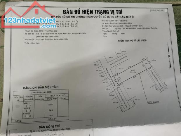 Bán đất Nguyễn Văn Bứa HM, 164m2, nở hậu, ngang 6m, Đường 3m giá chỉ 3.x tỷ - 4