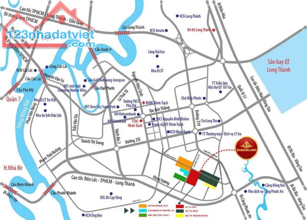 Saigonland Nhơn Trạch - Cần Bán gấp căn nhà 100m2 đường 30m khu dân cư Đệ Tam Nhơn Trạch - 1