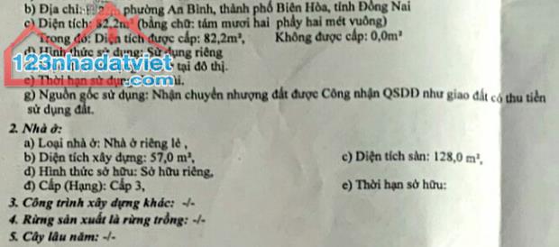 BÁN RẺ NHÀ ĐẤT AN BÌNH 1TRỆT 1LẦU, SỔ HỒNG RIÊNG THỔ CƯ, ĐƯỜNG OTO GẦN CHỢ - 2