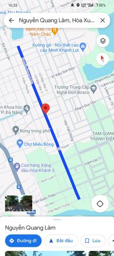 Bán đất đường Nguyễn Quang Lâm, Phường Hòa Xuân, Quận Cẩm Lệ, Diện tích: 100 m2,Giá: 2.9tỷ - 2