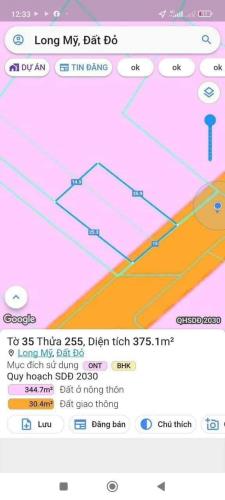 Long Mỹ Phước Hải, 375m2 có 80tc, 15m mt nhựa, cách hồ Sở Bông 1km, ra biển 4km 2tỷ650 - 1