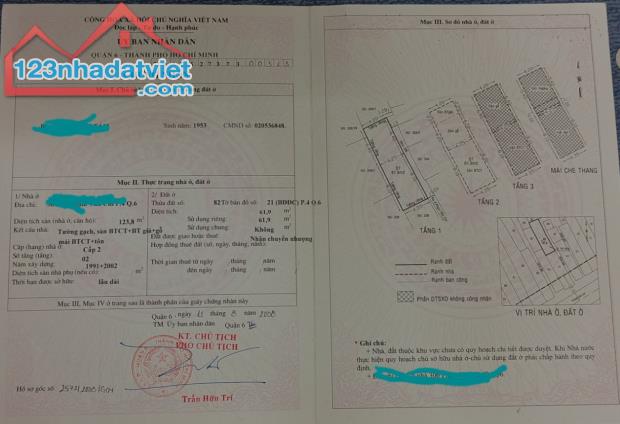 Nhà hẻm Phạm Văn Chí P4 Q6. Chính chủ