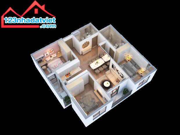 Duy nhất 1 căn Đẹp-Tầng Cao-92m2 Giá 4,4 tỷ- HTLS 0% 12T- Nhận nhà ở ngay- Full nội thất-0 - 1