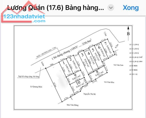 Bán đất  Lương Quán, Nam Sơn, An Dương 60m giá chỉ 1 tỷ  Lh 0979087664 - 4