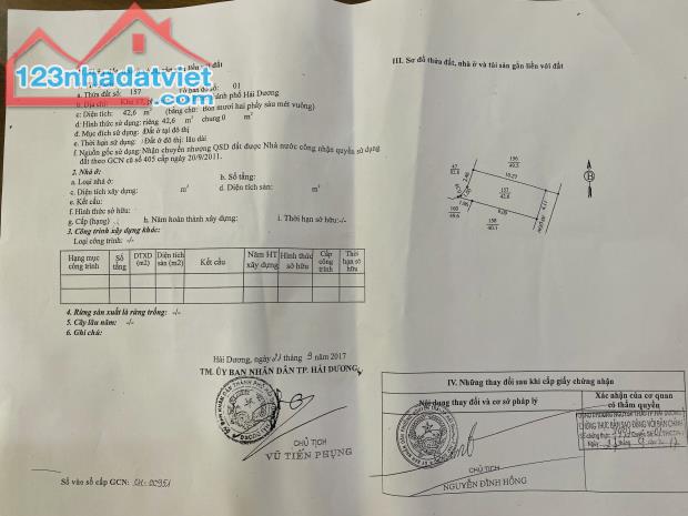 Bán nhà 2 tầng ngõ 112 đường Nguyễn Thị Duệ - p.Thanh Bình - tp Hải Dương - 3