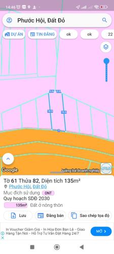 Gia Chủ cần bán lô đất mặt tiền tỉnh lộ 44B BÀ RỊA VŨNG TÀU CÁCH BỜ KÈ PHƯỚC HẢI 5 PHÚT - 1