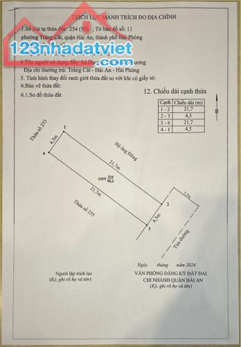 Chính Chủ gửi bán lô 98,6m2 mặt đường Thành Tô, Tràng Cát cách trường học chỉ 50m giá siêu