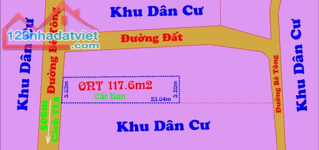 Cần bán lô Diên Phước, Diên Khánh diện tích 117,6m2 full thổ giá chỉ 650 triệu