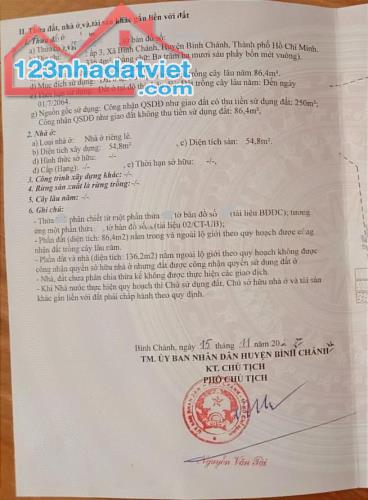 Gồng lỗ kinh doanh tôi bán gấp nhà chợ Bình Chánh 336m2 giá 1tỷ75 SHR đường ô tô - 3