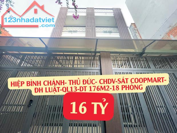 CHDV 18 Phòng Gần Đại Học Luật & Coopmart Hiệp Bình Chánh, Thủ Đức - DT 80 Triệu/Tháng