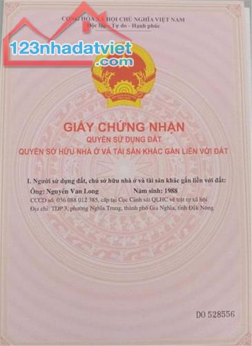 HOT HOT !!!  CHÍNH CHỦ Cần LÔ ĐẤT MẶT TIỀN TẠI Phường Nghĩa Thành -TP. Gia Nghĩa, Đắk Nông - 2