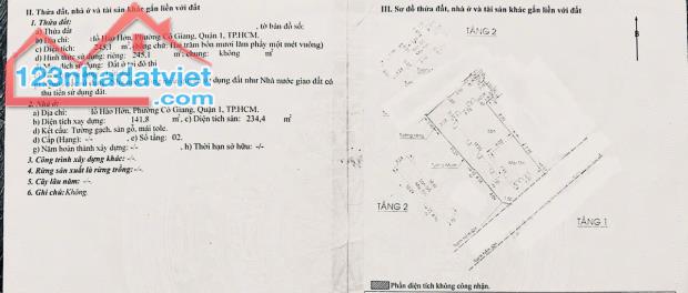 Bán lô đất, Hồ Hảo Hơn, gần Trần Hưng Đạo, Bùi Viện, Quận 1, DT: 11x23m, giá 46 tỷ.
