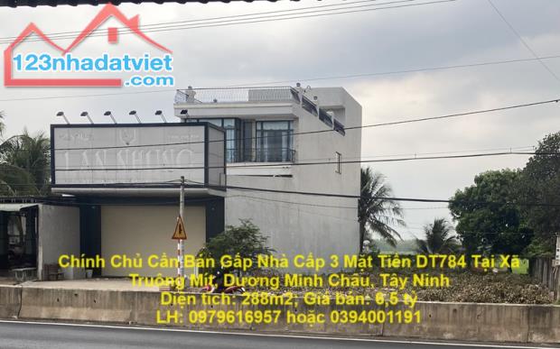 Chính Chủ Cần Bán Gấp Nhà Cấp 3 Mặt Tiền DT784 Tại Xã Truông Mít, Dương Minh Châu, Tây