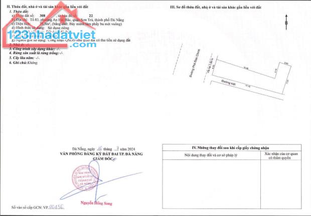 Bán cặp đất mặt tiền Phó Đức Chính gần biển Mân Thái, Sơn Trà - 1