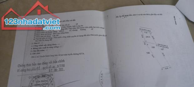 CHÍNH CHỦ CẦN BÁN GẤP ĐẤT THỔ TẶNG NHÀ MẶT TIỀN ĐƯỜNG TỈNH LỘ 827A NHỰA TRÊN 10M. THUẬN - 1