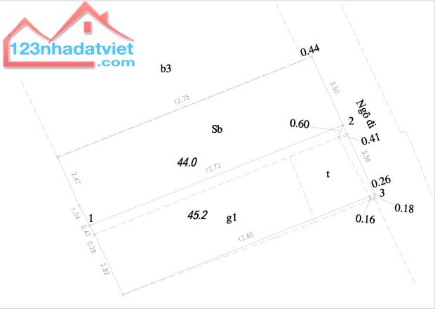 Bán Đất Thổ Cư Xuân Phương - Nam Từ Liêm 44m2, Mặt tiền 3,5m hợp để giữ tiền hay xây nhà ở - 3