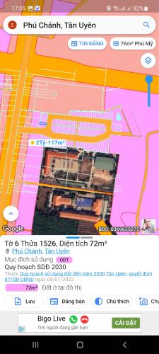 Cần bán đất chính chủ tại Khu Nhà Ở Hoàng Lộc - Phú Chánh giá 1.7ty - 1