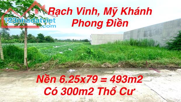 #246 || Nền Đẹp 493m2 Có 300 Thổ Cư, Kế Chợ Mỹ Khánh, Gần ĐH Nam Cần Thơ.