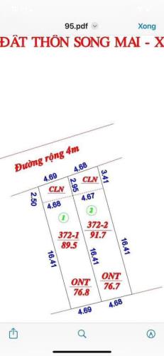 Cần nhượng lại 91,7m mt;4,68m thôn mai đoài mai đình Đường rộng 4m cách đường võ nguyên - 1