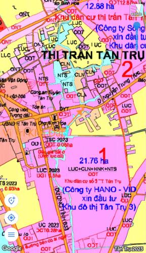 Bán đất trung tâm thị trấn Tân Trụ giá 10,8 tỷ - 2