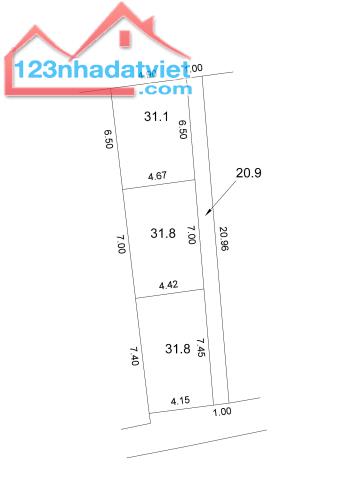 Bán Đất Tặng Nhà Vân Canh Hoài Đức 115,6m²*2Tầng. Đông Nam, gần UBND Xã Vân Canh. - 1