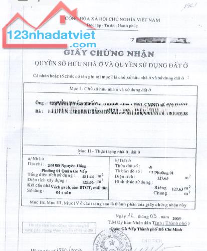 Căn Hộ Dịch Vụ, Sát Phạm Văn ĐỒng,Nguyên Hồng, 128m2, 4 tầng ,Thu 120tr/tg, 20 Tỷ - 2