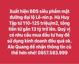 Cực phẩm BĐS mặt đường lộ Lê-nin tọa lạc tại vị trí đắc địa. Giá cửa đầu tư quá rộng mở.