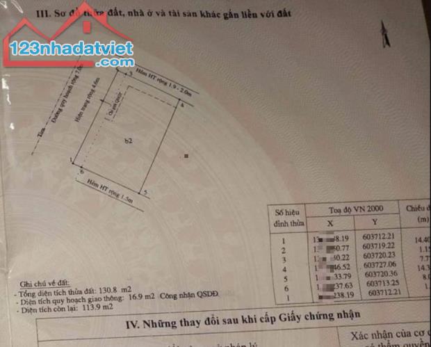 ( Bán nhà 3 tầng lô góc 3 mặt tiền hẻm ô tô Dương Hiến Quyền gía 8 tỷ 500 triệu - 3