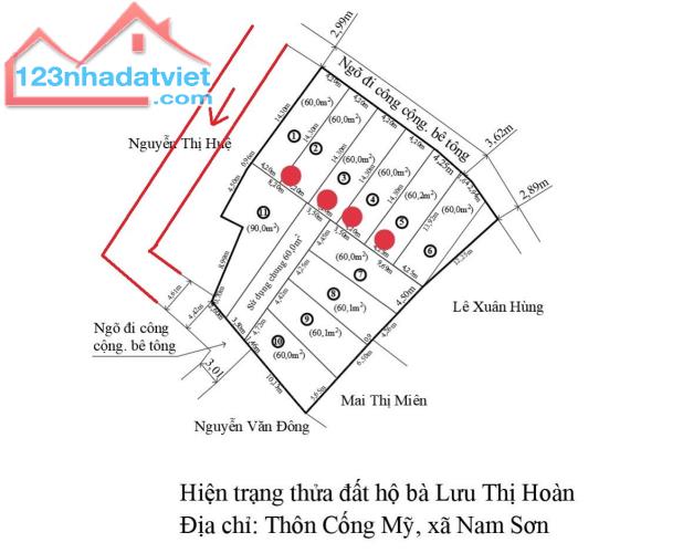 Chỉ cần 750tr có ngay lô đất  Cống Mỹ, Nam Sơn, An Dương diện tích hơn 60m Lh 0979087664 - 5