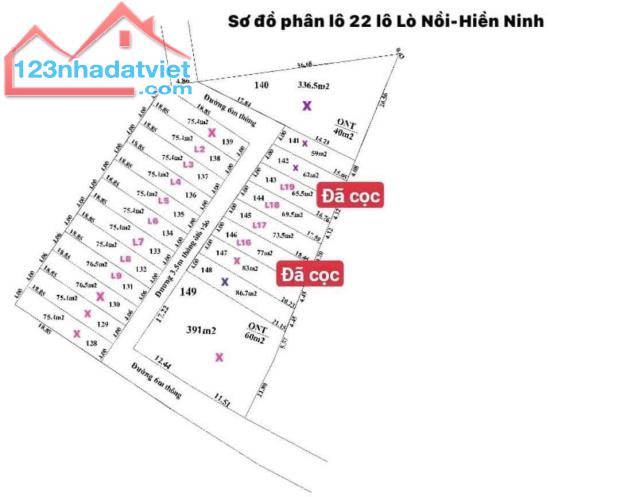 GIÁ CHỈ HƠN TỶ DT 75,4 M  TẠI LÒ NỒI HIỀN NINH SÓC SƠN HÀ NỘI - 3