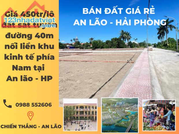 bán nhanh lô đất sát trục đường  quy hoạch 40m tại An Lão - Hải Phòng