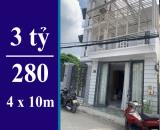 BÁN NHÀ MẶT TIỀN HẺM XE HƠI 6 MÉT. PHẠM HỮU LẦU, PHƯỚC KIỂNG, NHÀ BÈ. DT: 4 X 10M