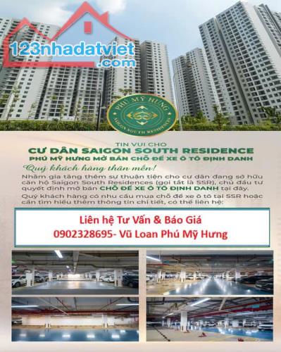 Phú Mỹ Hưng Bán ô đậu xe dự án Saigon South Residence