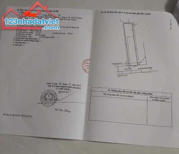 Bán nhà hẻm Phạm Thế Hiển,P.5,Q.8,dt: 4 x 20 nhà xây 2 lầu 3 tỷ 95. - 1