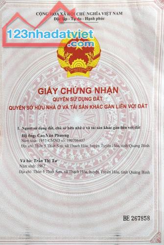 CHÍNH CHỦ CẦN BÁN GẤP MẢNH ĐẤT TẠI TUYÊN HÓA, QUẢNG BÌNH - 3