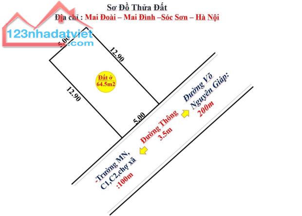 ❄️e bán em hoa hậu chân ngắn ✅️Vị trí: Mai Đoài - Mai Đình - Sóc Sơn ✅️Diện tích: 6