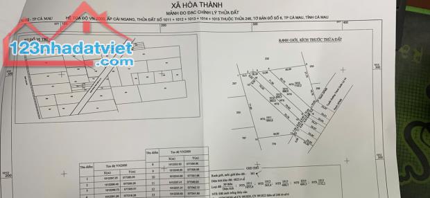 Chính Chủ Bán Nhanh Lô Đất Đẹp - Giá Tốt Tại Cái Ngang - Hoà Thành - TP Cà Mau - Cà Mau - 2