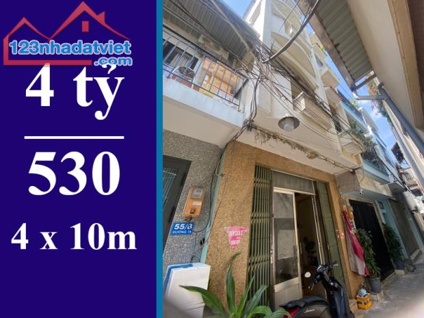 nhà bán quận 7 Tân Quy. Dt: 4 x 10m, 3 lầu đã hoàn công đầy đủ. giá 4 tỷ 530