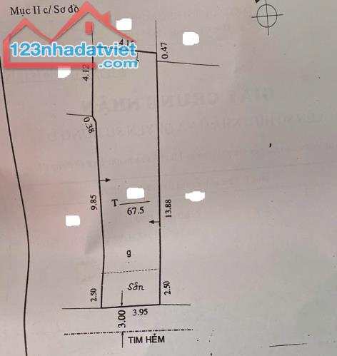 NHÀ 3 TẦNG 68M2 HẺM XE HƠI 1 SẸC THÔNG HÒA BÌNH, NGAY CÔNG VIÊN ĐẦM SEN - 1