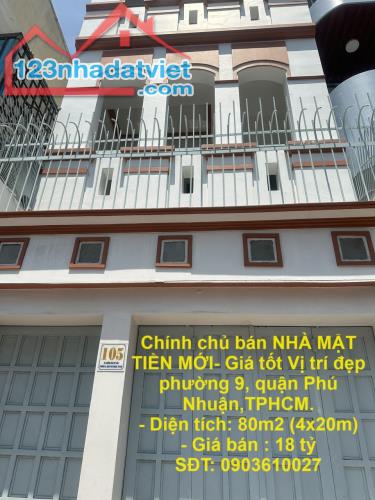 Chính chủ bán NHÀ MẶT TIỀN MỚI- Giá tốt Vị trí đẹp phường 9, quận Phú Nhuận,TPHCM.