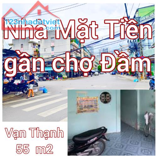 Bán nhà mặt tiền kinh doanh gần bên chợ Đầm, Vạn Thạnh, Nha Trang.   - đường 12m. Kinh doa