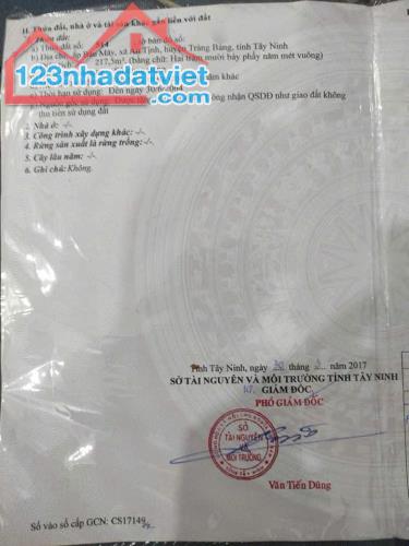 Cần Bán Gấp Căn nhà ở MT An Thành An Tịnh Trảng Bàng SỔ HỒNG RIÊNG 217m2 Giá 680triệu - 1