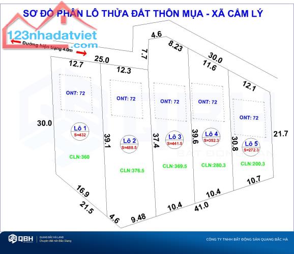 CẮT LỖ 30% BÁN GẤP đất Lục Nam: mặt tiền 8M, rộng hơn 1800m2, giá chỉ 1.3 triệu/m2 - 1