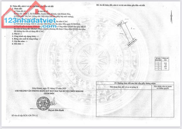 ĐẤT ĐẸP 2 MẶT TIỀN TẠI DIÊN PHÚ, DIÊN KHÁNH, KHÁNH HÒA - GIÁ CHỈ 700 TRIỆU!! - 3