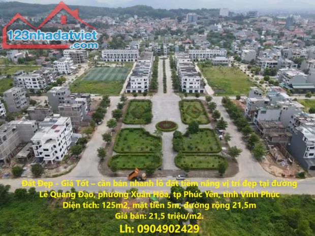 Đất Đẹp - Giá Tốt – cần bán nhanh lô đất tiềm năng vị trí đẹp tại TP Phúc Yên, tỉnh Vĩnh