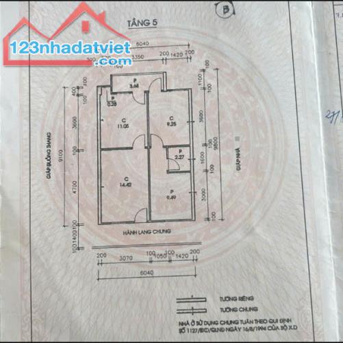 Bán căn hộ chung cư Hai Bà Trưng, Nha Trang, full nội thất đẹp, DT 57m, có sổ, giá 1,55ty - 5