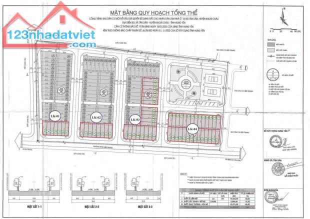 ĐẤU GIÁ TÂN DÂN, KHOÁI CHÂU, ĐƯỜNG 13.5M, VỈA HÈ 4M, VIEW CÔNG VIÊN, 95M, MT5M, 3X tr/m,09 - 3