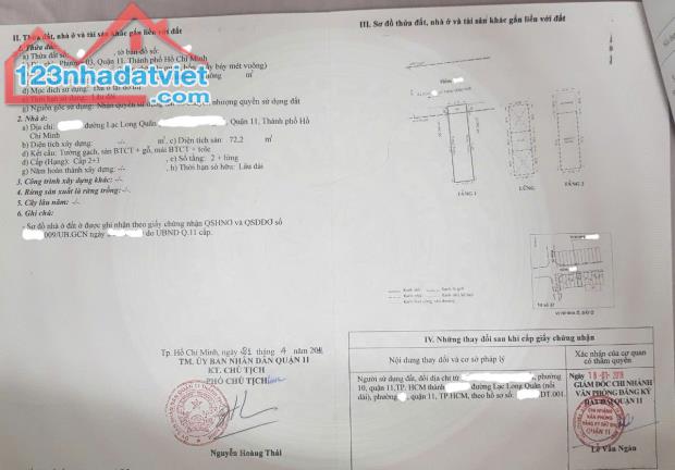 BÁN NHÀ RIÊNG P3, Q.11, HẺM THẲNG VÀ RỘNG 7M, DIỆN TÍCH NHÀ 34.7 M2, NHÀ ĐẸP, GIÁ RẺ - 2