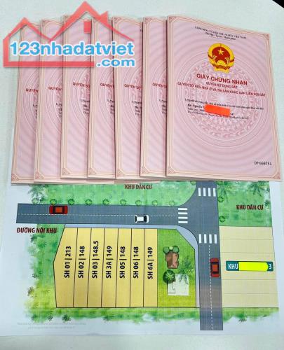 Đất thổ cư sẵn sổ đỏ giá từ 1,5 triệu/m2 lô long hưng